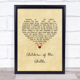 The Real Thing Children of the Ghetto Vintage Heart Song Lyric Wall Art Print