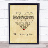 The Smiths This Charming Man Vintage Heart Song Lyric Wall Art Print