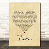 The Wombats Turn Vintage Heart Song Lyric Wall Art Print