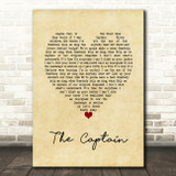 Biffy Clyro The Captain Vintage Heart Song Lyric Wall Art Print