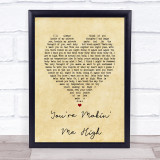 Toni Braxton You're Makin' Me High Vintage Heart Song Lyric Wall Art Print