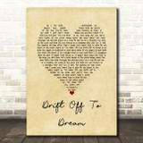 Travis Tritt Drift Off To Dream Vintage Heart Song Lyric Wall Art Print