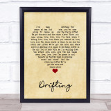 Trey Anastasio Drifting Vintage Heart Song Lyric Wall Art Print