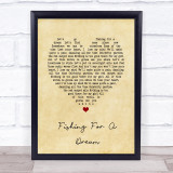 Turin Brakes Fishing For A Dream Vintage Heart Song Lyric Wall Art Print