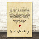 Bob Seger Understanding Vintage Heart Song Lyric Wall Art Print