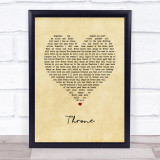 Bring Me The Horizon Throne Vintage Heart Song Lyric Wall Art Print