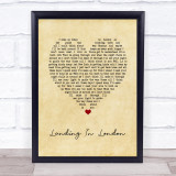 3 Doors Down Landing In London Vintage Heart Song Lyric Wall Art Print