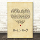 Carla Thomas B-A-B-Y Vintage Heart Song Lyric Wall Art Print