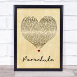 Cheryl Cole Parachute Vintage Heart Song Lyric Wall Art Print