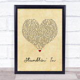 Chris Norman & Suzi Quatro Stumblin' In Vintage Heart Song Lyric Wall Art Print