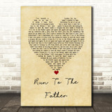 Cody Carnes Run To The Father Vintage Heart Song Lyric Wall Art Print