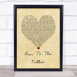 Cody Carnes Run To The Father Vintage Heart Song Lyric Wall Art Print
