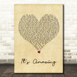 Cody Johnson It's Amazing Vintage Heart Song Lyric Wall Art Print