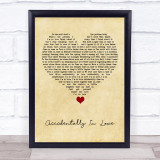 Counting Crows Accidentally In Love Vintage Heart Song Lyric Wall Art Print