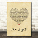Disturbed The Light Vintage Heart Song Lyric Wall Art Print