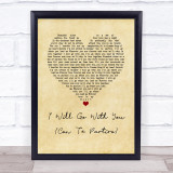 Donna Summer I Will Go With You (Con Te Partiro) Vintage Heart Song Lyric Wall Art Print