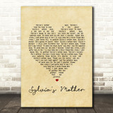 Dr. Hook Sylvia's Mother Vintage Heart Song Lyric Wall Art Print