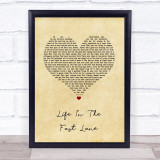 Eagles Life In The Fast Lane Vintage Heart Song Lyric Wall Art Print