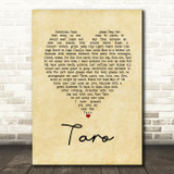 alt-J Taro Vintage Heart Song Lyric Wall Art Print