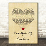 Elvis Presley Pocketful Of Rainbows Vintage Heart Song Lyric Wall Art Print