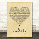 Andreya Triana Lullaby Vintage Heart Song Lyric Wall Art Print
