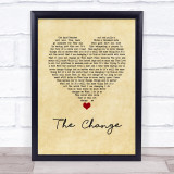 Garth Brooks The Change Vintage Heart Song Lyric Wall Art Print