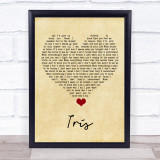 Goo Goo Dolls Iris Vintage Heart Song Lyric Wall Art Print