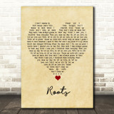 Grace Davies Roots Vintage Heart Song Lyric Wall Art Print