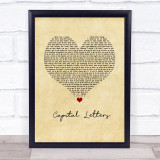 Hailee Steinfeld & Bloodpop Capital Letters Vintage Heart Song Lyric Wall Art Print