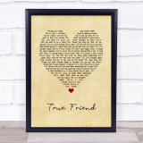 Hannah Montana True Friend Vintage Heart Song Lyric Wall Art Print