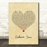 Harry Styles Adore You Vintage Heart Song Lyric Wall Art Print