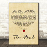 Hillsong United The Stand Vintage Heart Song Lyric Wall Art Print
