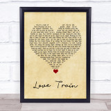Holly Johnson Love Train Vintage Heart Song Lyric Wall Art Print