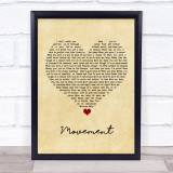 Hozier Movement Vintage Heart Song Lyric Wall Art Print