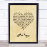Ian Brown Stellify Vintage Heart Song Lyric Wall Art Print