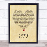 James Blunt 1973 Vintage Heart Song Lyric Wall Art Print