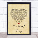 Kate Nash The Nicest Thing Vintage Heart Song Lyric Wall Art Print