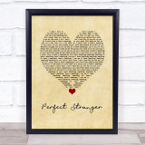 Katy B Perfect Stranger Vintage Heart Song Lyric Wall Art Print