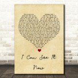 Kenzie Wheeler I Can See It Now Vintage Heart Song Lyric Wall Art Print