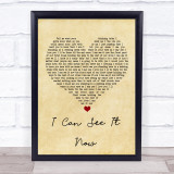 Kenzie Wheeler I Can See It Now Vintage Heart Song Lyric Wall Art Print