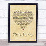 Lauv There's No Way Vintage Heart Song Lyric Wall Art Print