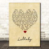 Leonard Cohen Lullaby Vintage Heart Song Lyric Wall Art Print