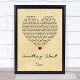 Level 42 Something About You Vintage Heart Song Lyric Wall Art Print
