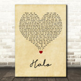 Liam Gallagher Halo Vintage Heart Song Lyric Wall Art Print