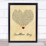 Living Legends Another Day Vintage Heart Song Lyric Wall Art Print