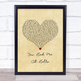 A Day To Remember You Had Me At Hello Vintage Heart Song Lyric Wall Art Print
