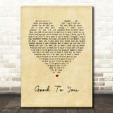 Marianas Trench Good To You Vintage Heart Song Lyric Wall Art Print