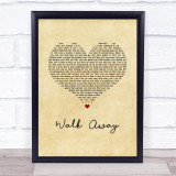 Marques Houston Walk Away Vintage Heart Song Lyric Wall Art Print