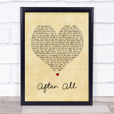 Michael Buble After All Vintage Heart Song Lyric Wall Art Print
