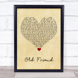 Michael Feinstein Old Friend Vintage Heart Song Lyric Wall Art Print